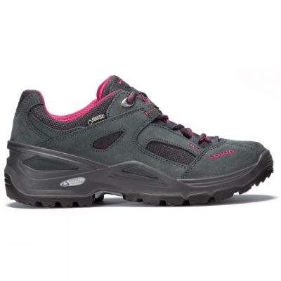Botas de Montaña Lowa Sirkos GTX Hombre - Gris Oscuro / Rosas - Chile MOX139856